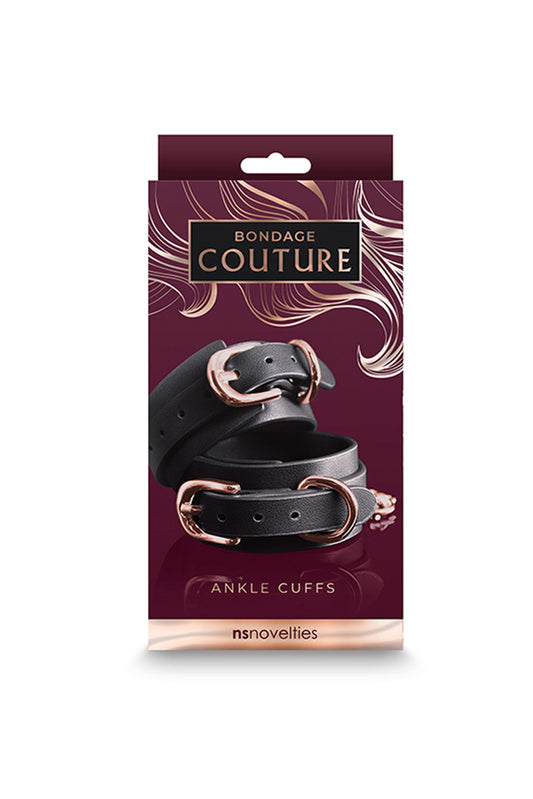 Bondage Couture - Ankle Cuffs - Black NSN-1306-43
