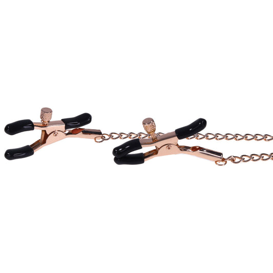 Brat Charmed Nipple Clamps - Rose Gold SS09847