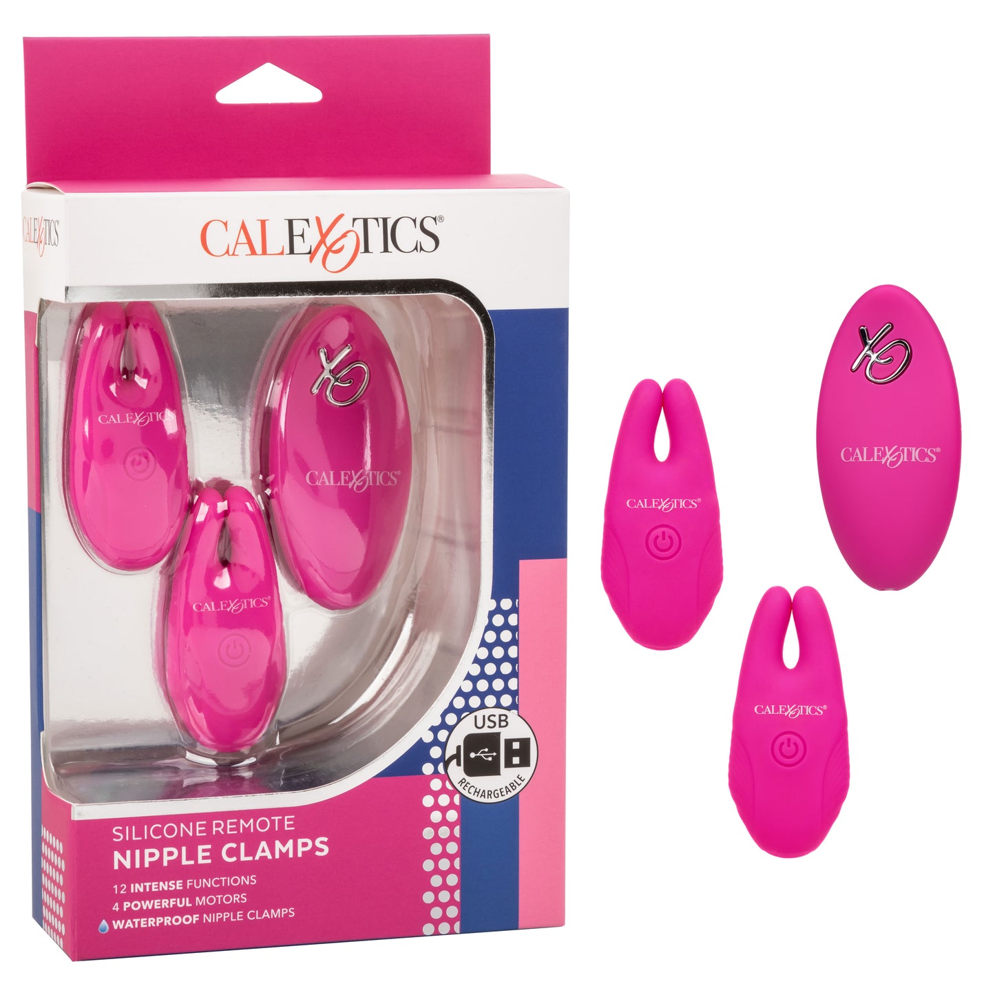 Silicone Remote Nipple Clamps - Pink SE0077773