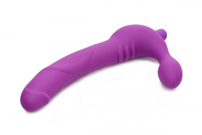 Royal Revolver Vibrating Strapless Strap- on Dildo - Purple SU-AF456