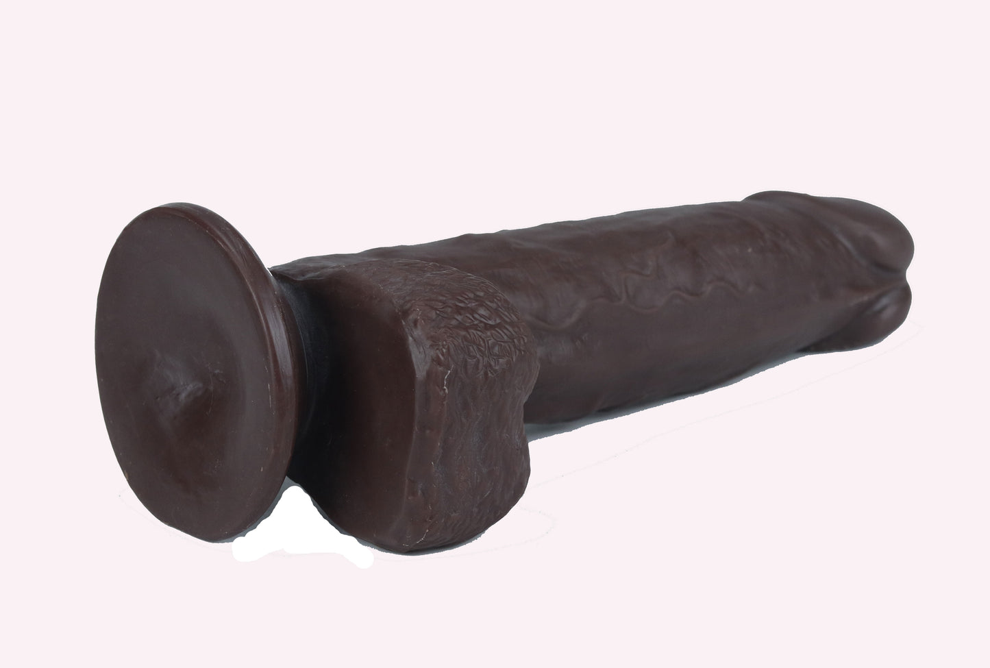 Real Skin 7.5" Dual Layer Dildo - Dark Brown