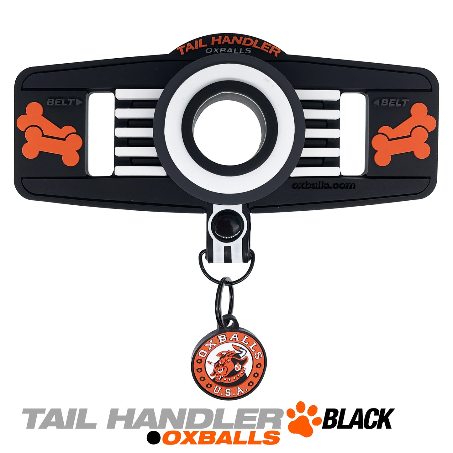 Tail Handler - Belt Strap Show Tail -  Black OX-3055-BLK
