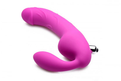 Royal Rider Vibrating Strapless Strap- on Dildo - Pink SU-AF467