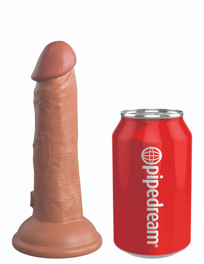 King Cock Elite 6 Inch Silicone Dual Density Cock  - Tan PD5770-22
