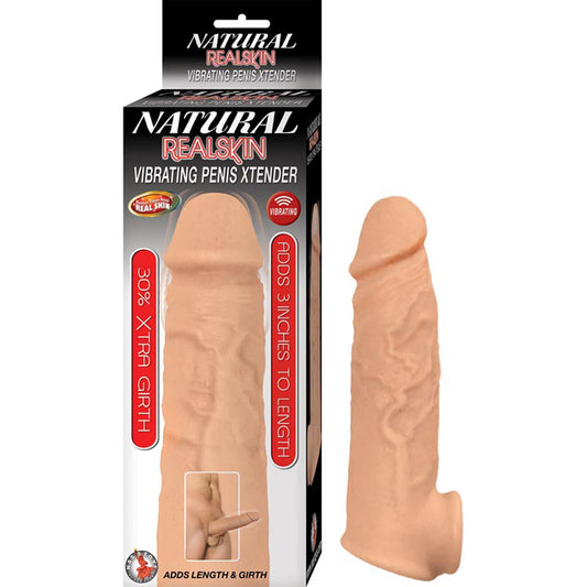 Natural Realskin Vibrating Penis Xtender NW2957-1