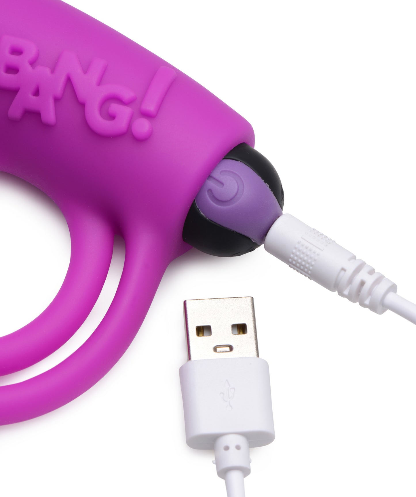 Bang - Silicone Cock Ring and Bullet With Remote Control - Purple BNG-AG572-PUR