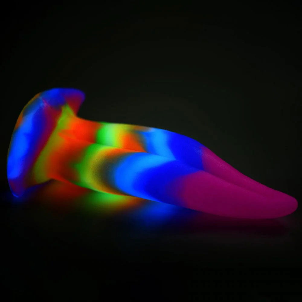 Unicorn Kiss - Unicorn Tongue - Glow-in-the-Dark - Silicone Dildo CC-AH100