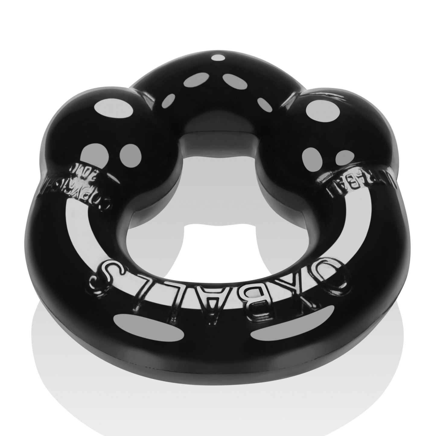 Ultraballs 2- Piece Cockring Set - Black & Clear OX-3010-BC