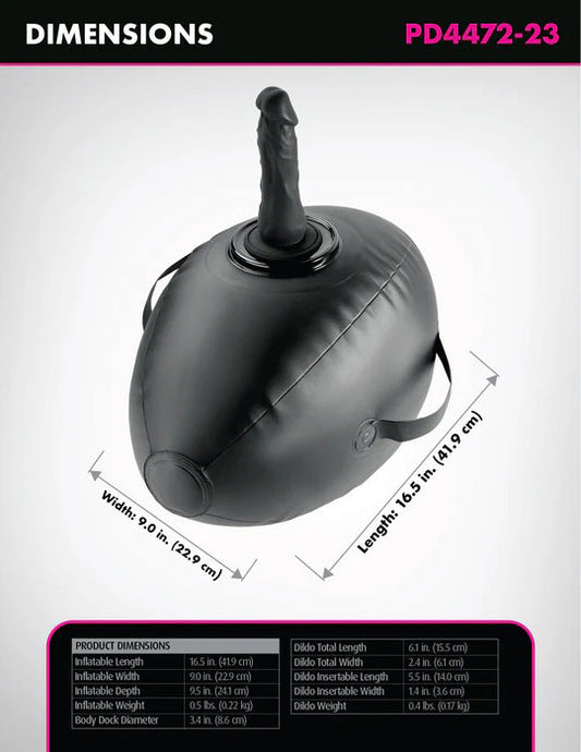 Fetish Fantasy Series Body Dock Inflatable Love Ball - Black