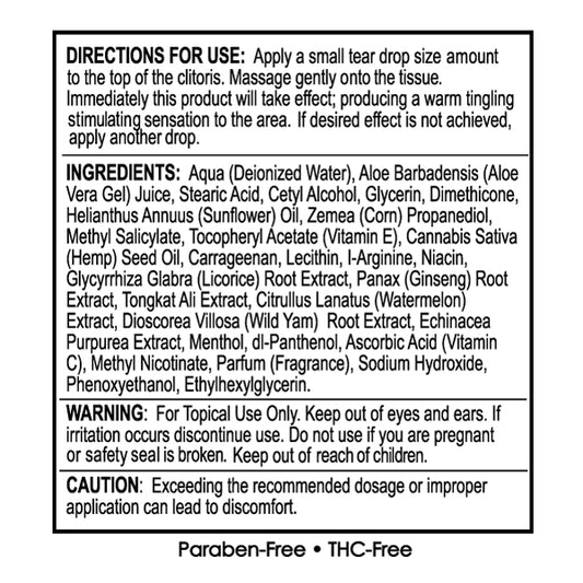 High Climax Female Stimulating Cream - 0.5 Fl. Oz. / 15 ml - 6 Count Display