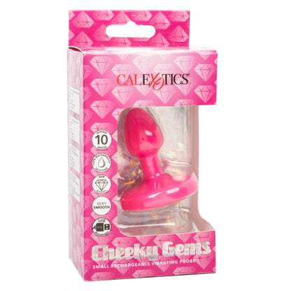 Cheeky Gems - Small Rechargeable Vibrating Probe - Vibrating Probe - Pink SE0443053