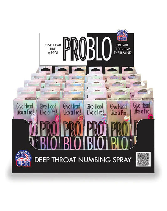 "Pro Blo Deep Throat Numbing Spray Pop Display of 24pcs LG-BT526D"
