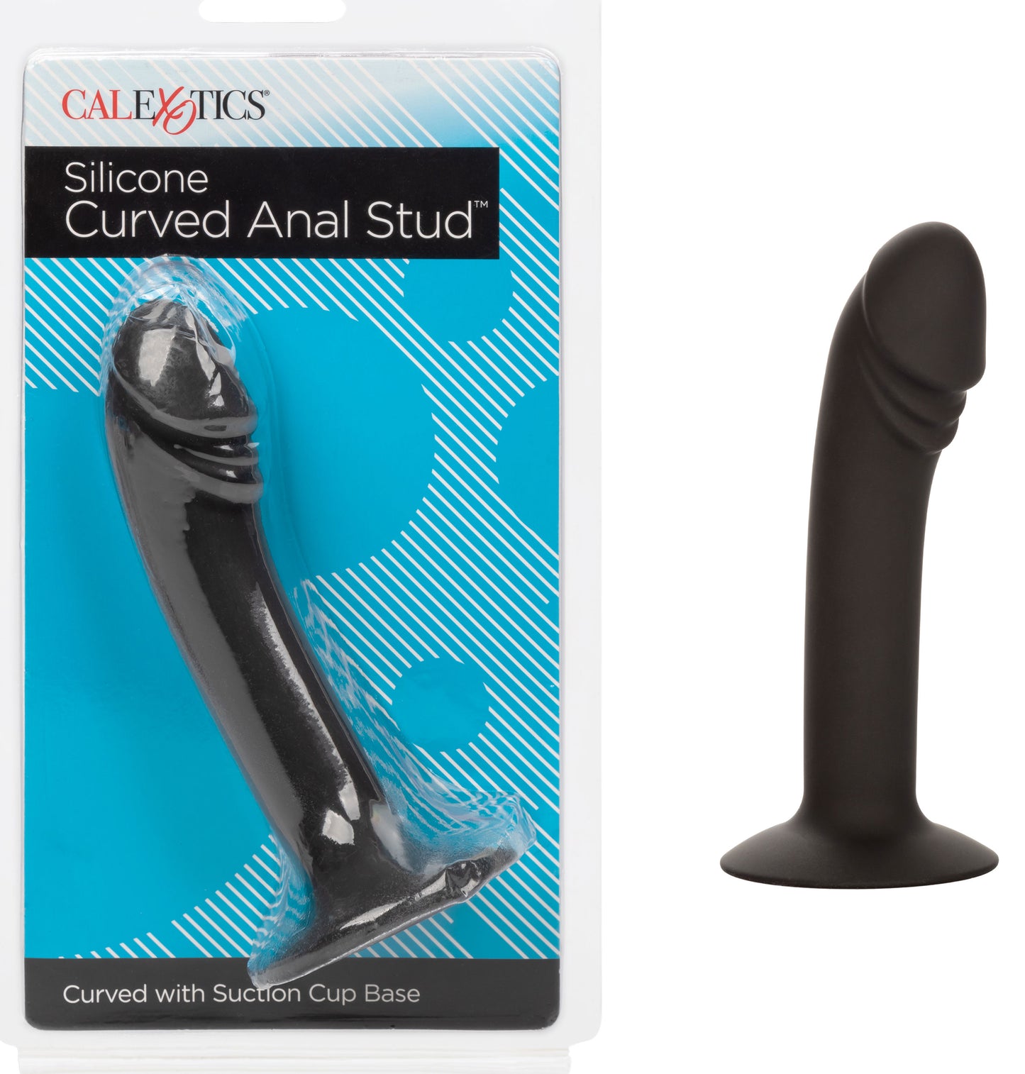 Silicone Curved Anal Stud - Black SE0416152