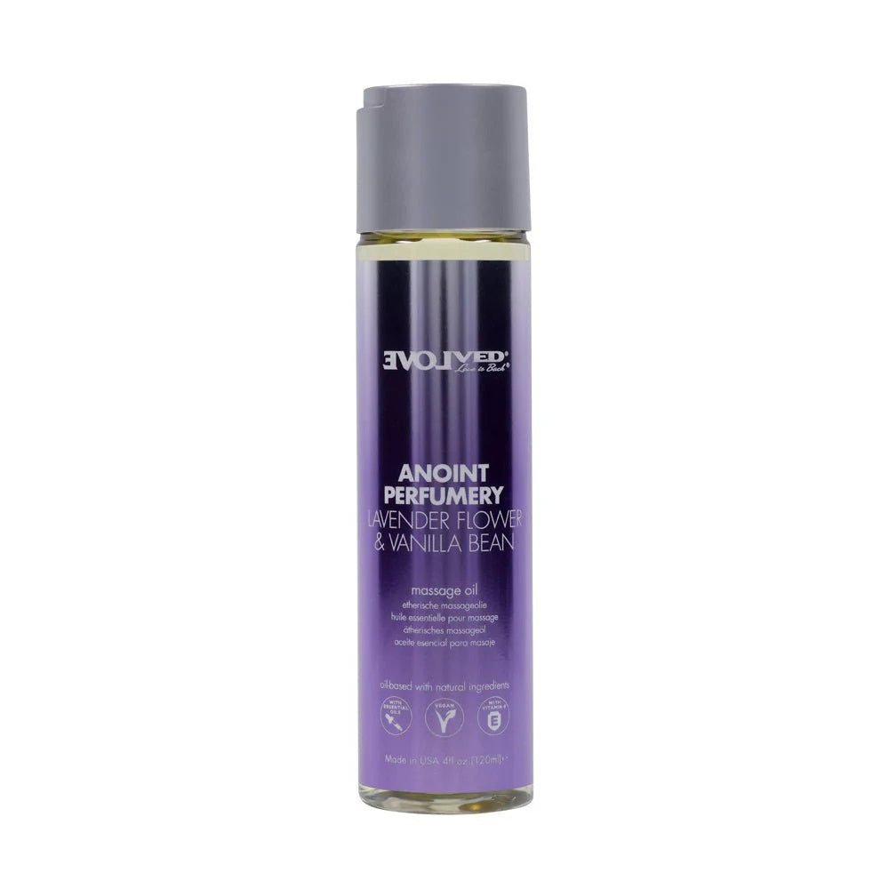"Anoint Parumery - Lavender Flower and Vanilla Bean Massage Oil 4oz EN-LQ-4431-2"