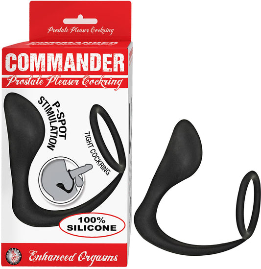 Commander Prostate Pleaser Cockring - Black NW2944