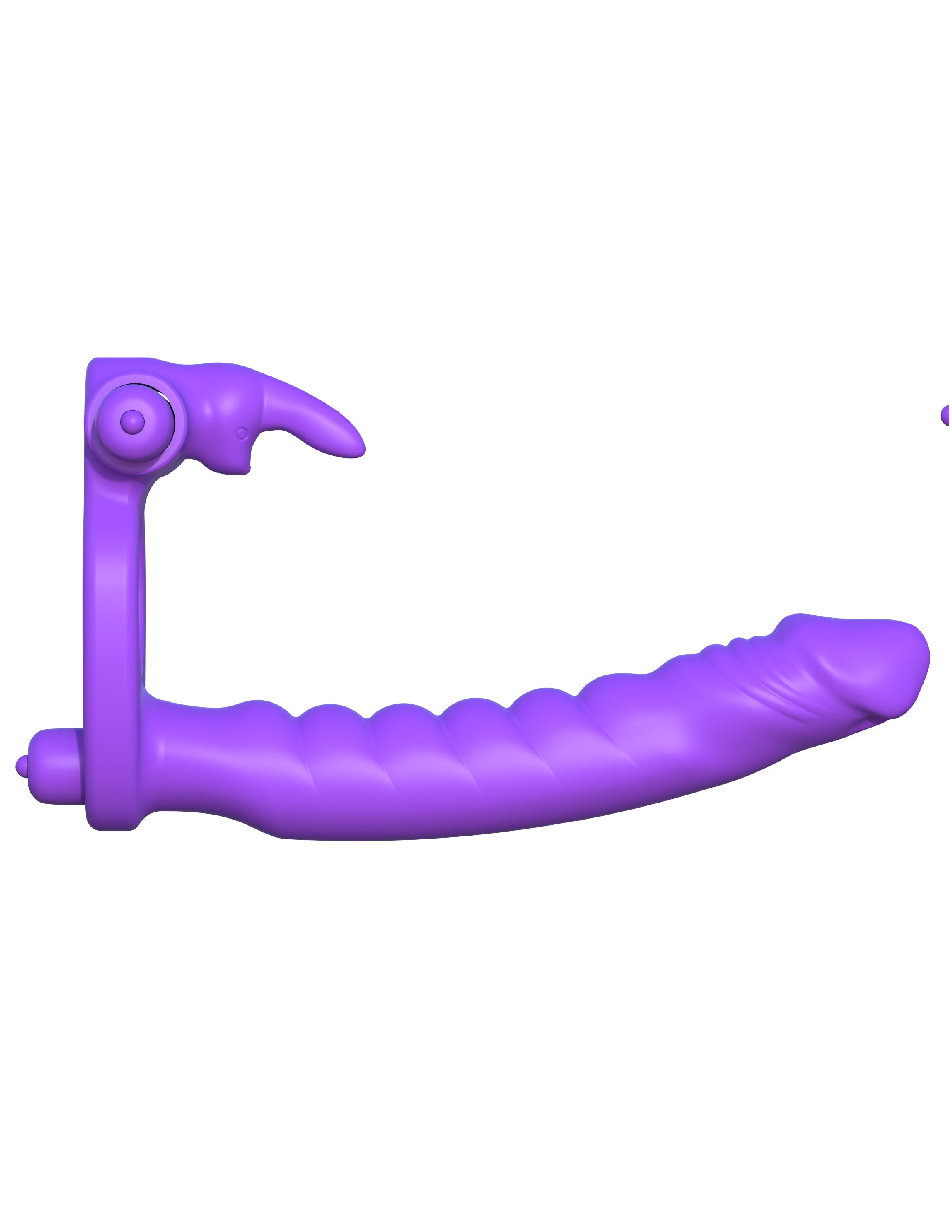 Fantasy C-Ringz Silicone Double Penetrator Rabbit - Purple PD5819-12