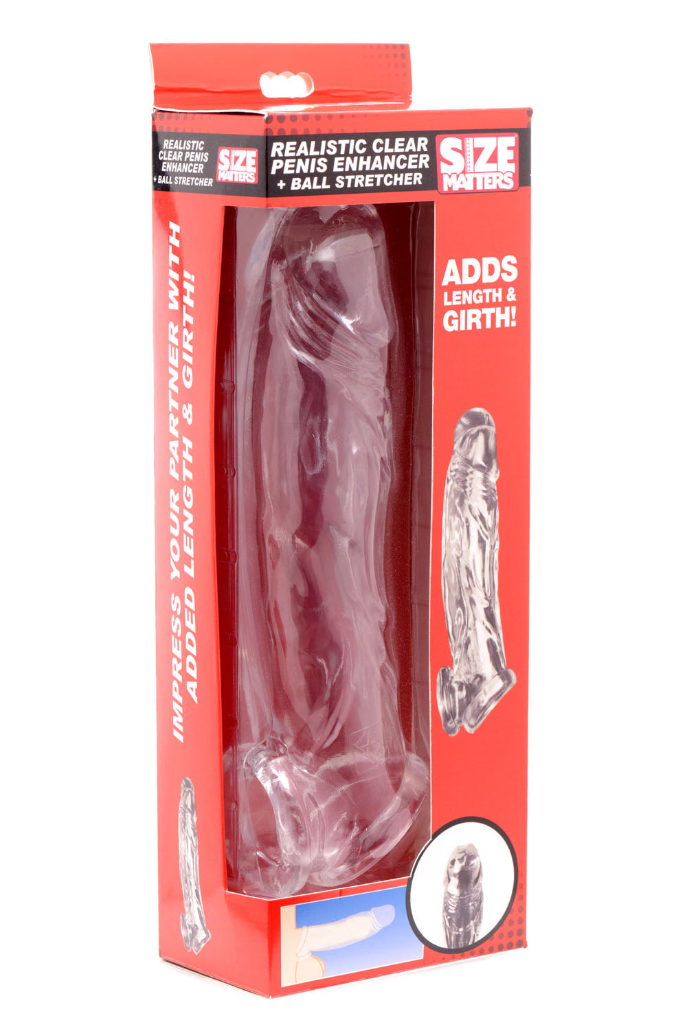 Realistic Clear Penis Enhancer and Ball Stretcher SM-AF697