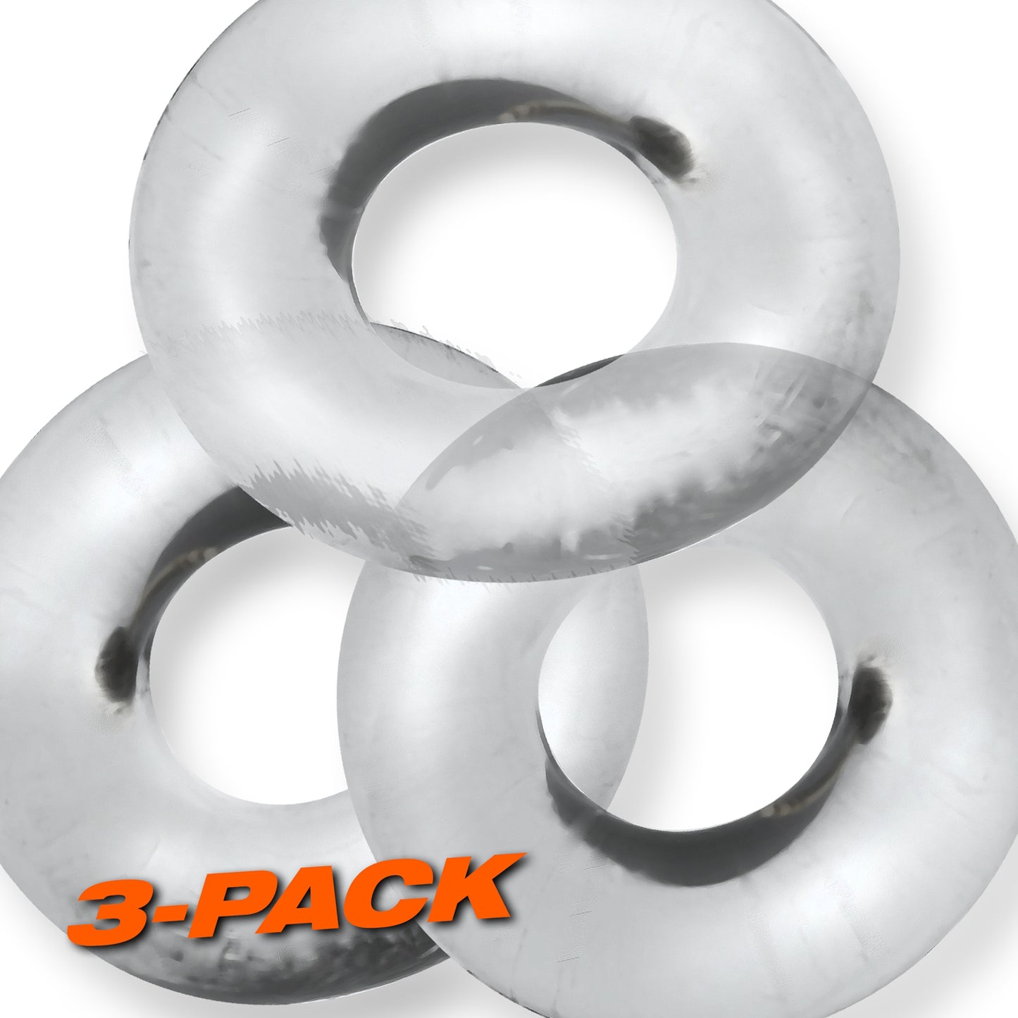 Fat Willy 3-Pack Jumbo C-Rings - Clear OX-3065-CLR