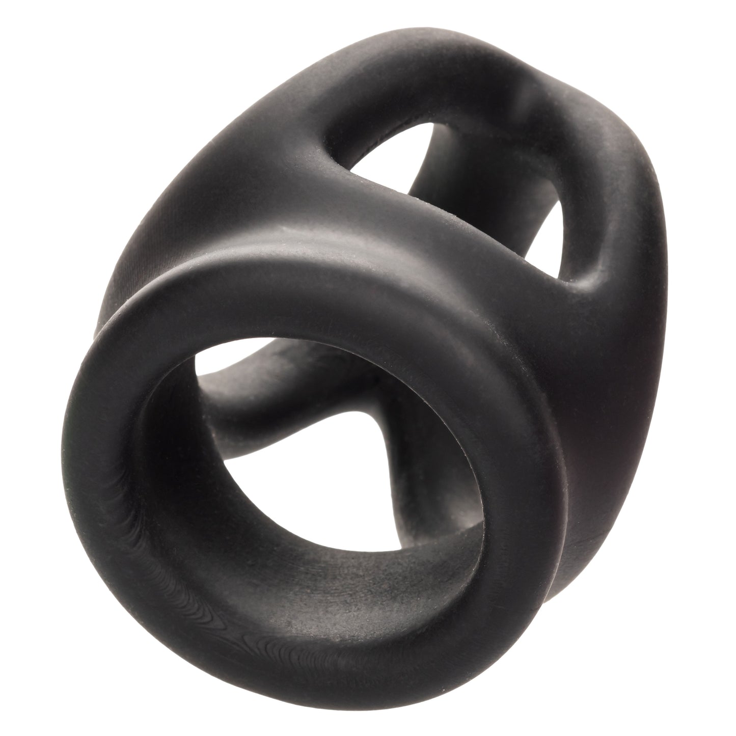 Alpha Liquid Silicone Dual Cage and Ring - Black Ring - Black SE1492372