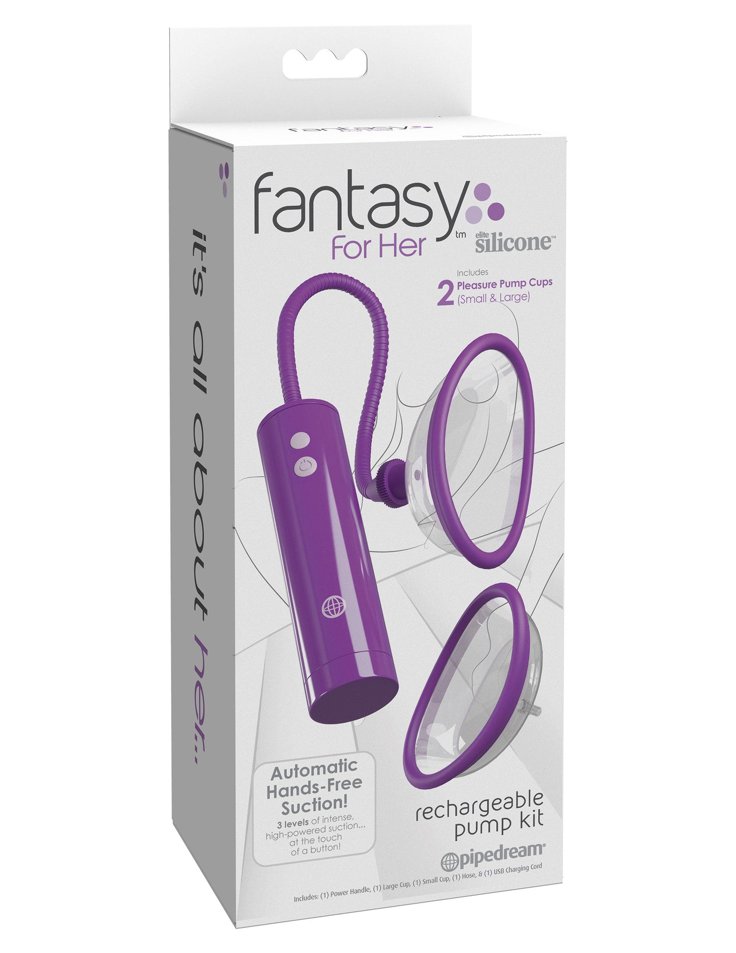 Fantasy for Her Rechargeable Pleasure Pump Kit -  Purple PD4966-12