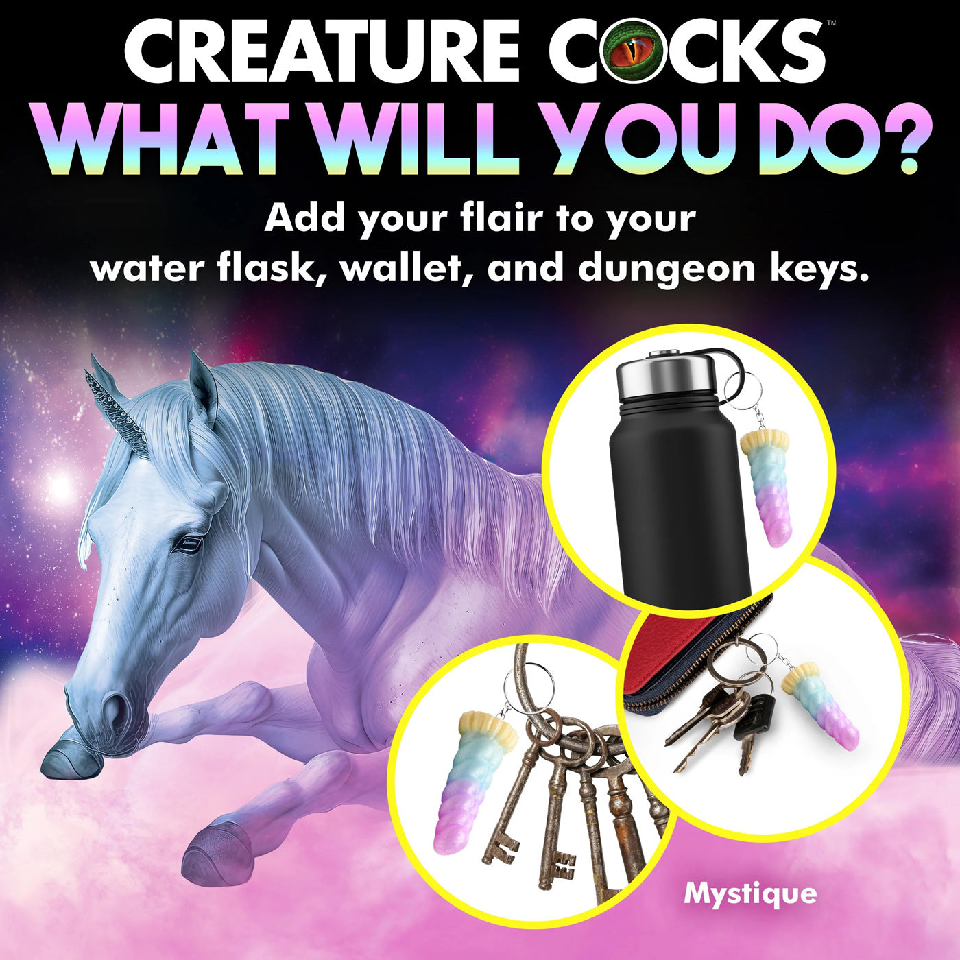 Mystique Unicorn Keychain CC-AH468