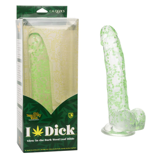 Naughty Bits I Leaf Dick Glow-in-the-Dark Weed  Leaf Dildo - Glow in the Dark SE4410643