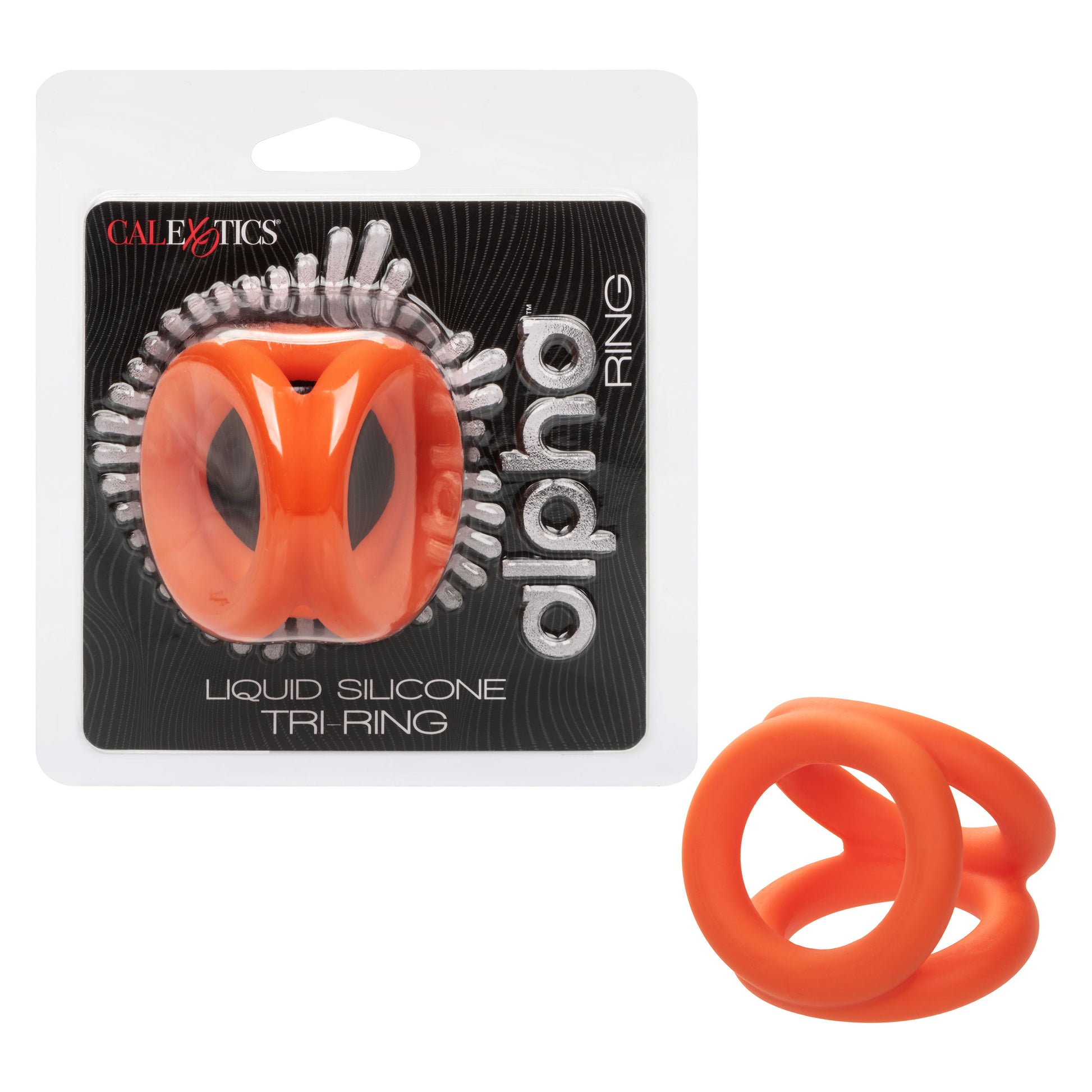 Alpha Liquid Silicone Tri-Ring - Orange  Orange SE1492362