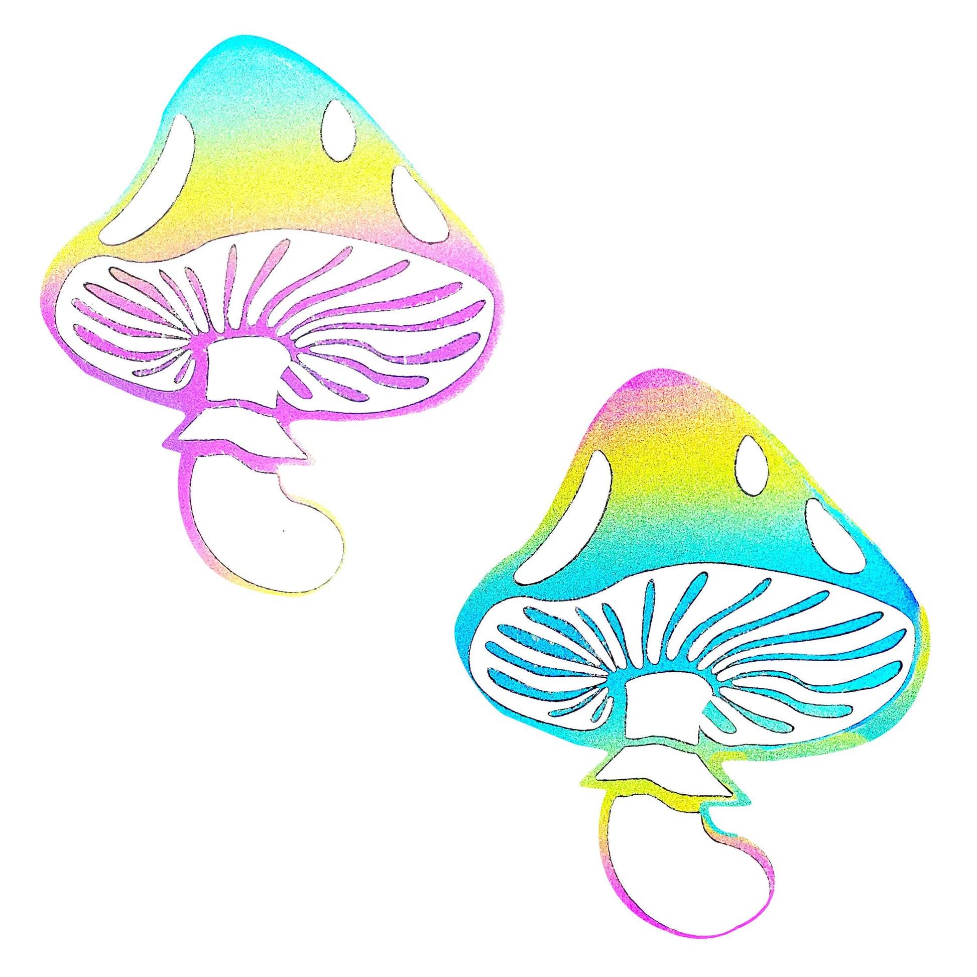 Rainbow Reflective Toadstool Nipple Cover Pasties NN-WHI-TOD-RBR