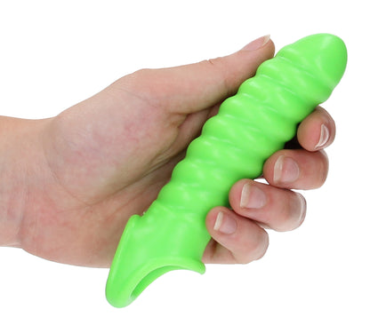 Swirl Stretchy Penis Sleeve - Glow in the Dark OU-OU741GLO