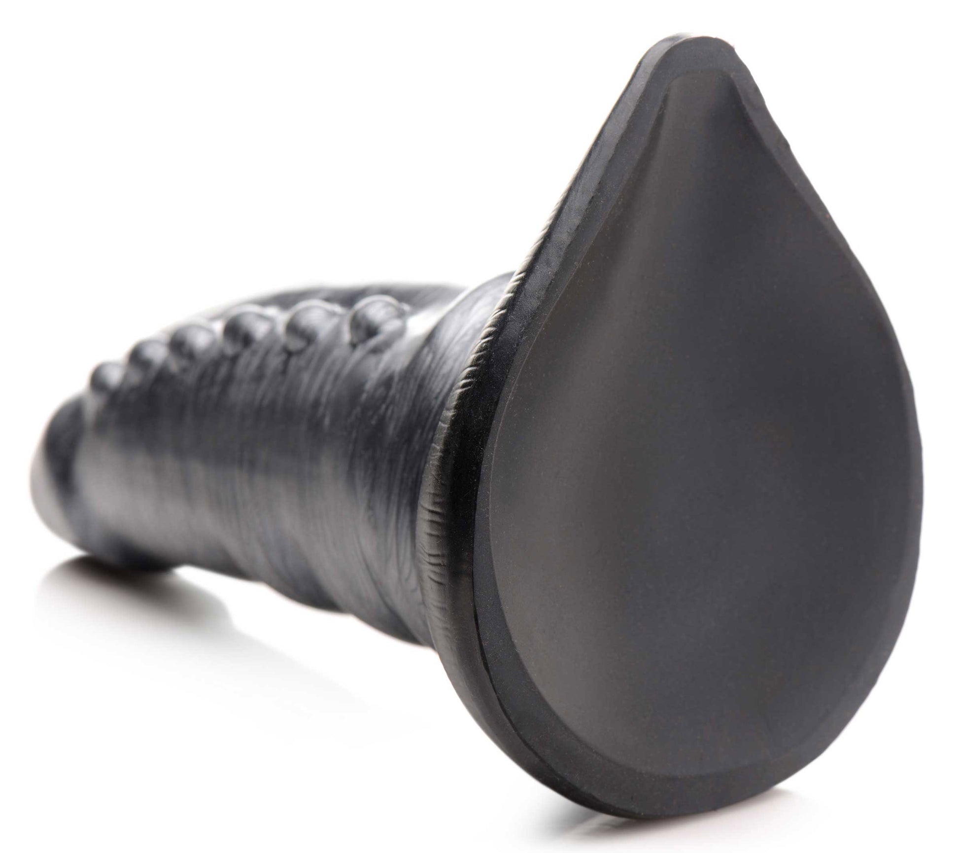 Beastly Tapered Bumpy Silicone Dildo - Silver CC-AG878-SLV