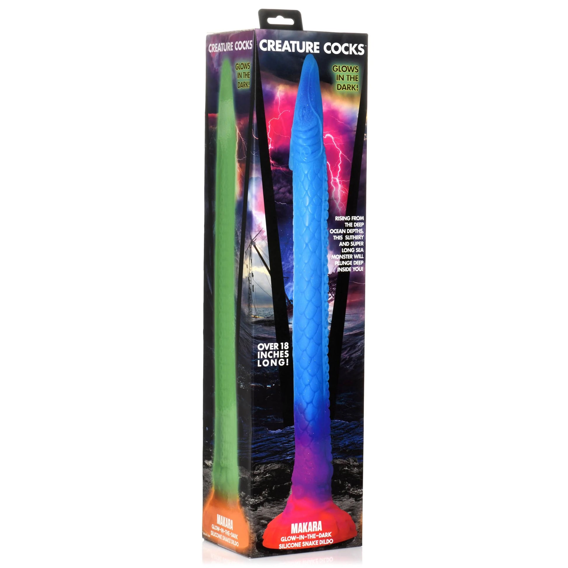 Makara Glow-in-the-Dark Silicone Snake Dildo CC-AH149