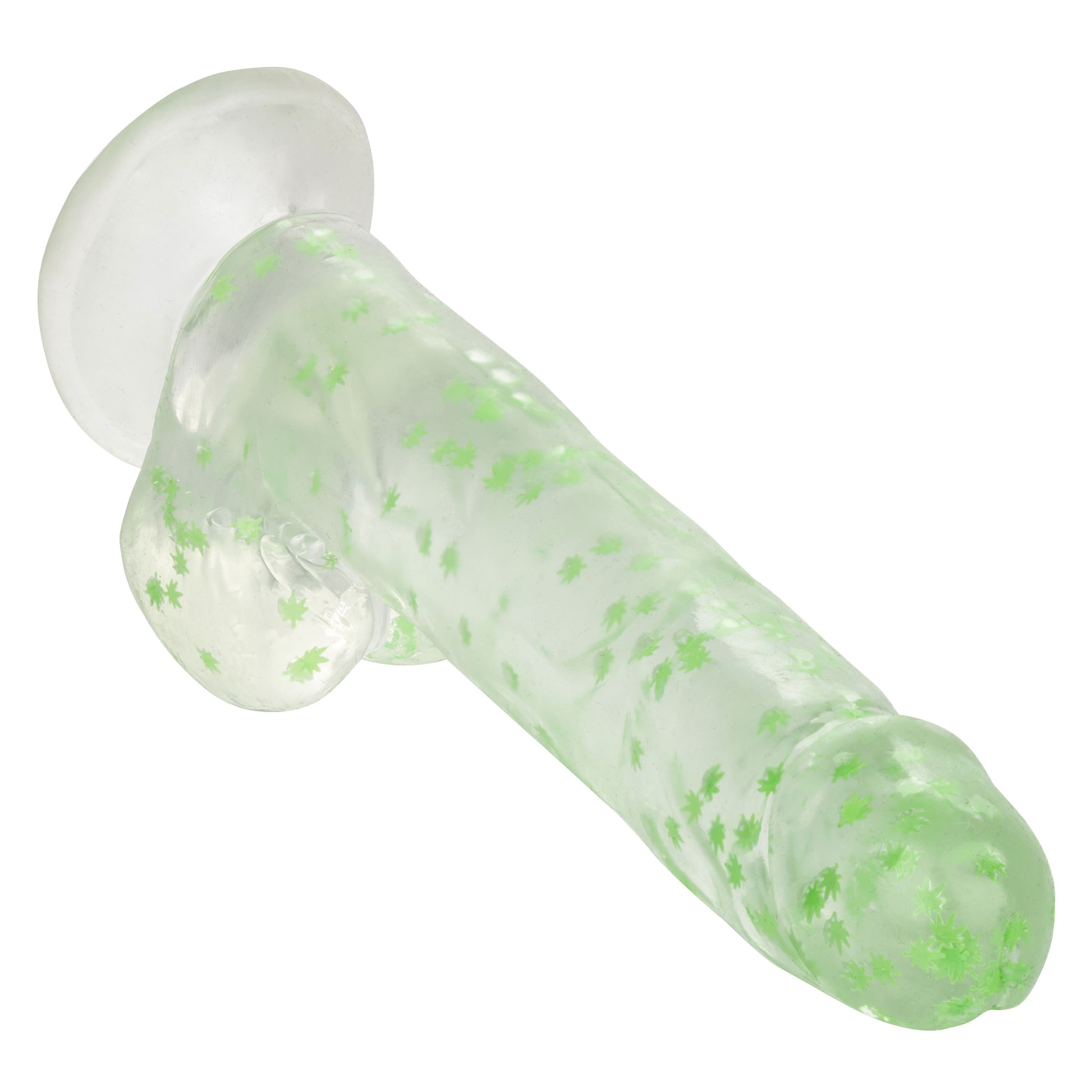 Naughty Bits I Leaf Dick Glow-in-the-Dark Weed  Leaf Dildo - Glow in the Dark SE4410643