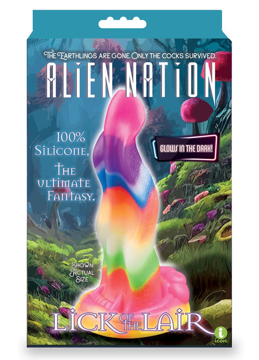 Alien Nation Lick of the Lair Silicone Glow in the Dark Creature Dildo - Multicolor IC1357