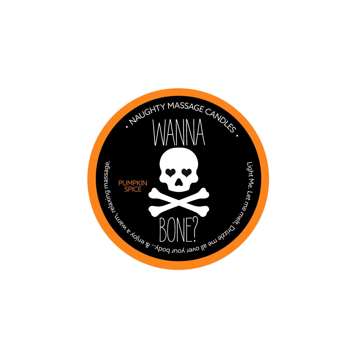 Naughty Massage Candle - Wanna Bone - Pumpkin  Spice KS14308