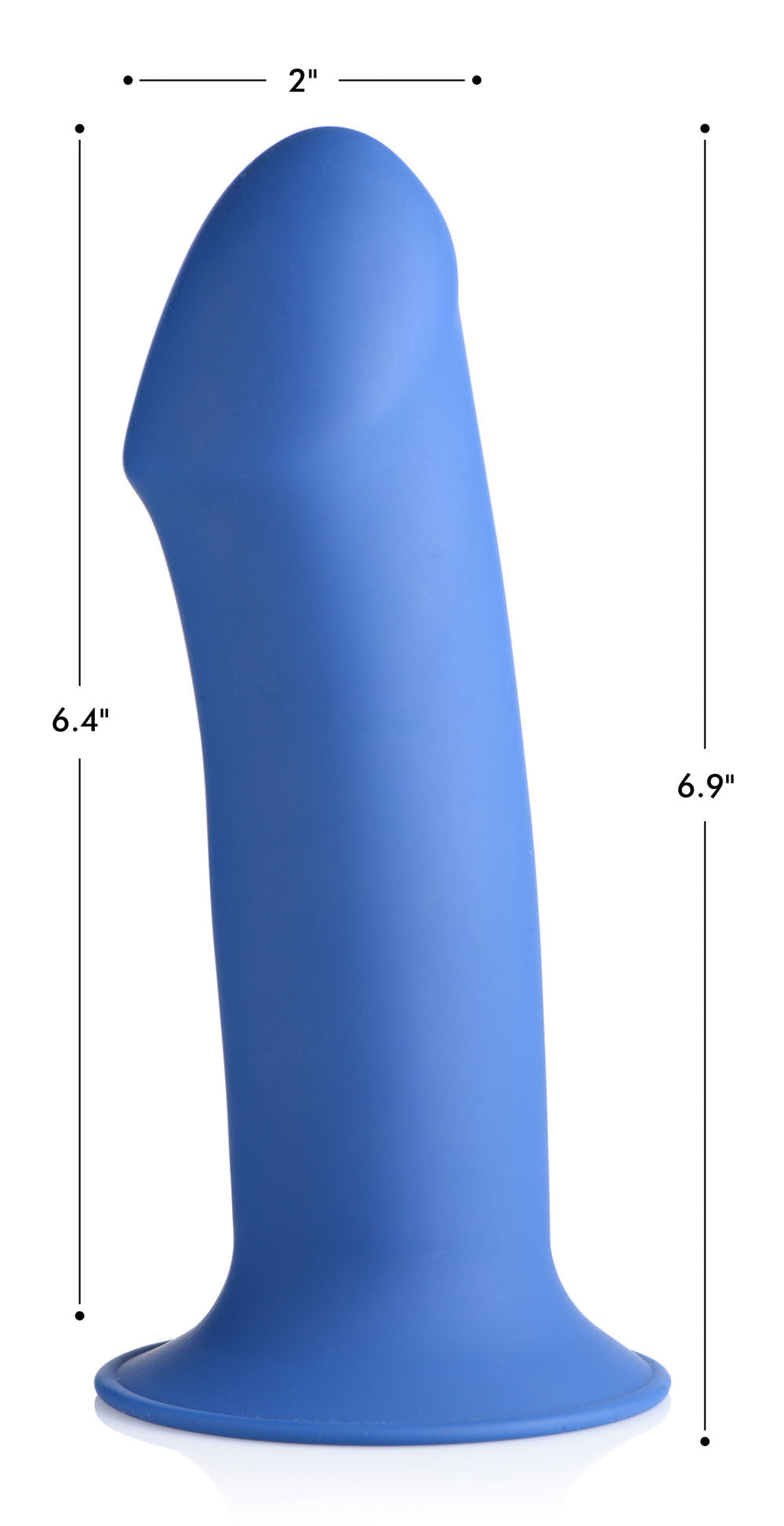 Squeezable Thick Phallic Dildo - Blue SQ-AG473-BLU