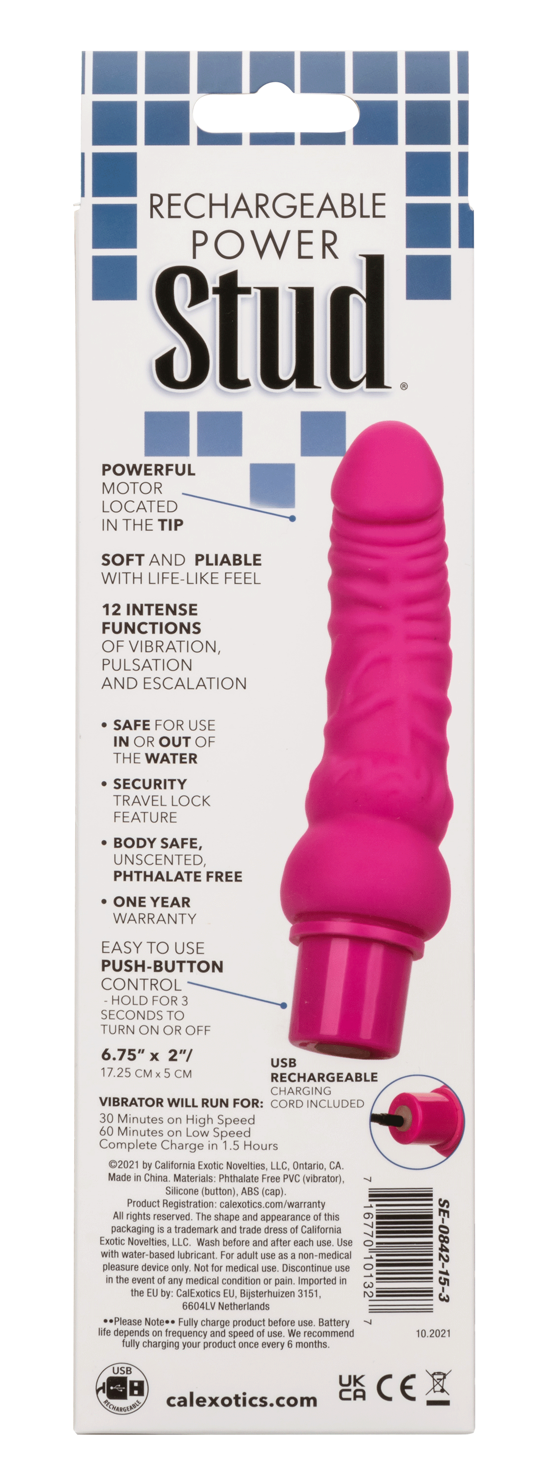 Rechargeable Power Stud Curvy - Pink SE0842153