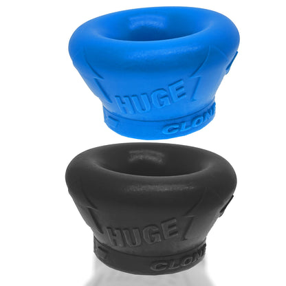 Clone Duo Huge - 2-Pack Ballstretcher -  Pool  Blue / Black OX-1919-BLUHUG