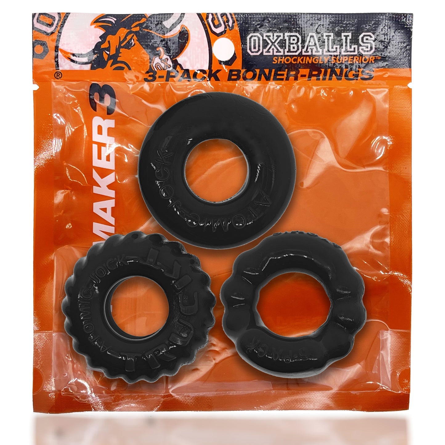 Bonemaker 3-Pack Boner Rings - Black OX-3061-BLK