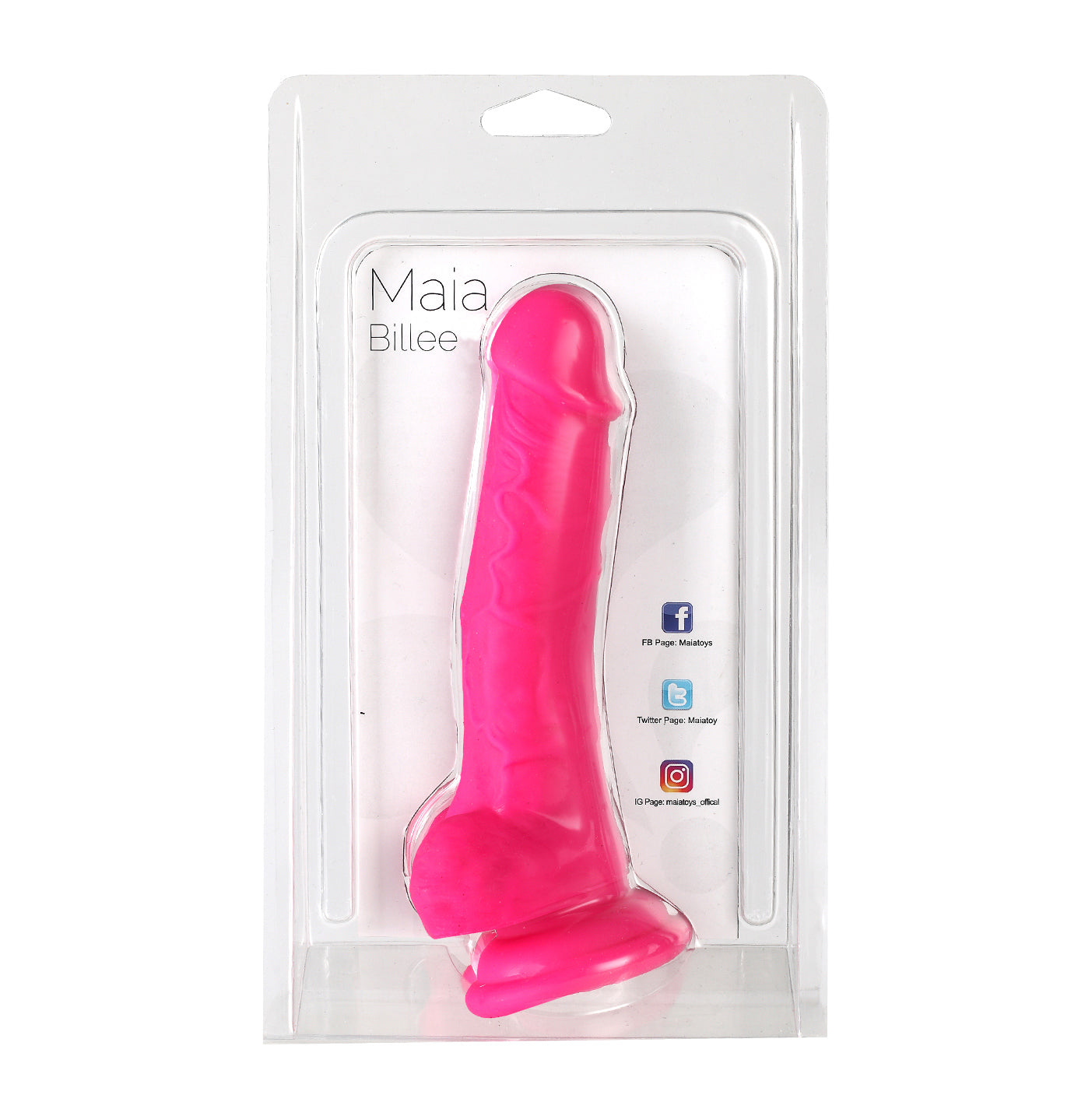 Billee Realistic Silicone Dong - Neon Pink MTJM-18303