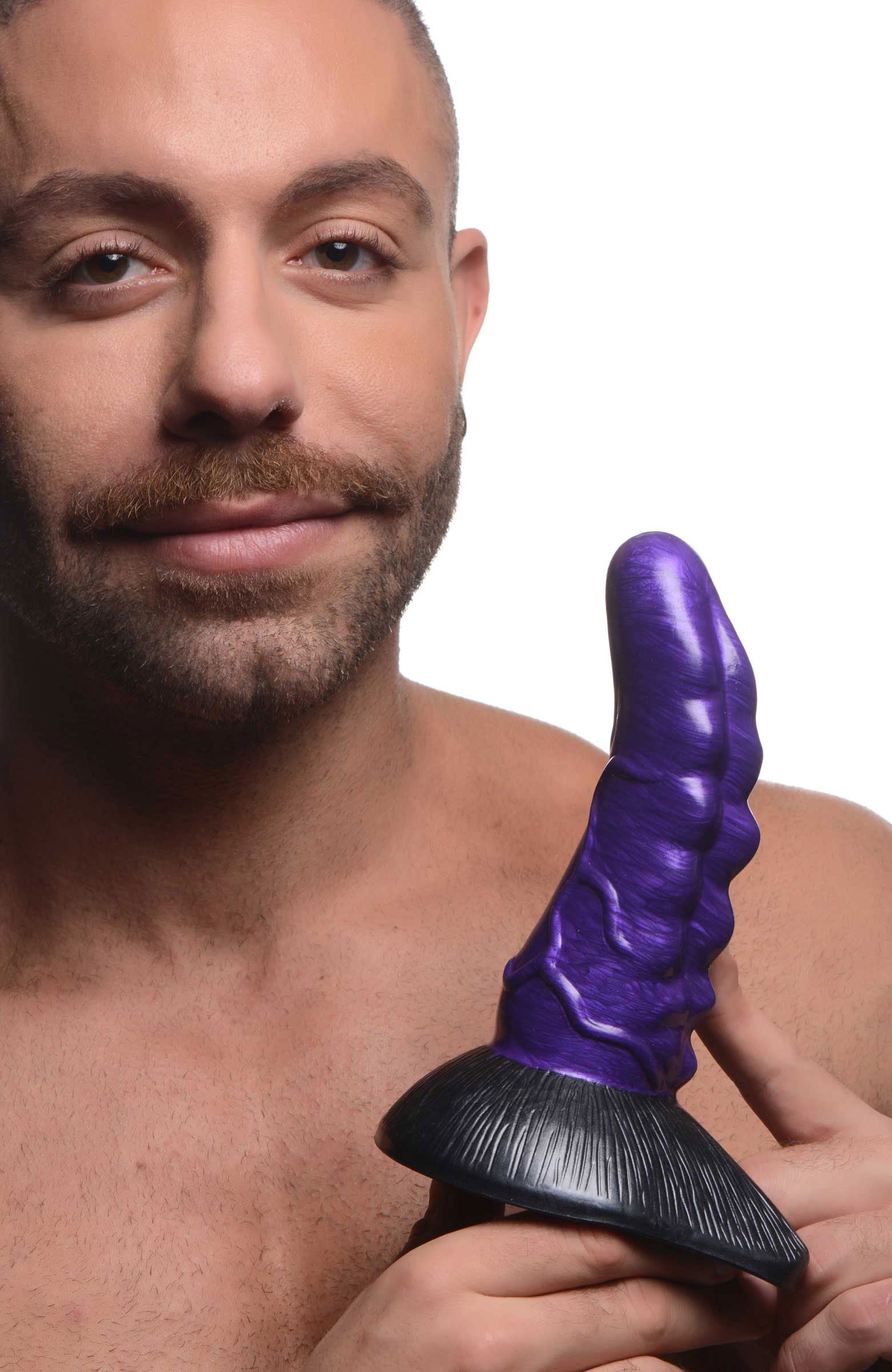 Orion Invader Veiny Space Alien Silicone Dildo - Purple CC-AG876-PUR