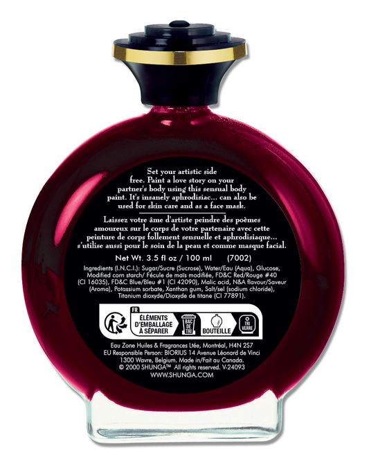 Edible Body Paint - Sparkling Strawberry Wine - - 3.5 Fl. Oz. / 100 ml