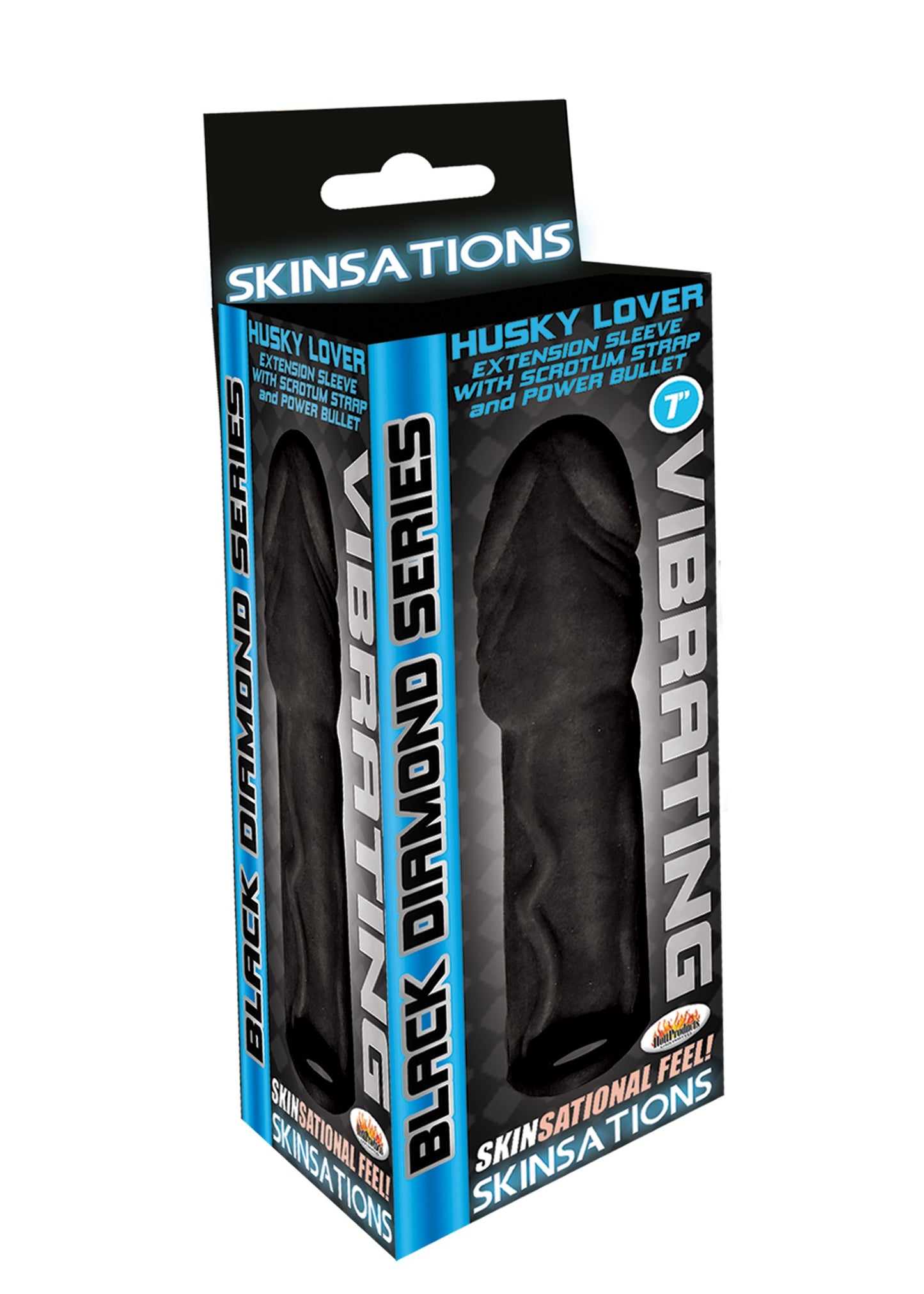 Skinsations Black Diamond Series Vibrating Husky Lover - Black HTP3060