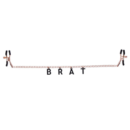 Brat Charmed Nipple Clamps - Rose Gold SS09847