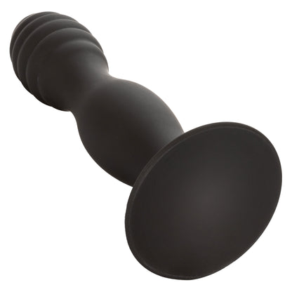 Silicone Ribbed Anal Stud - Black SE0416252