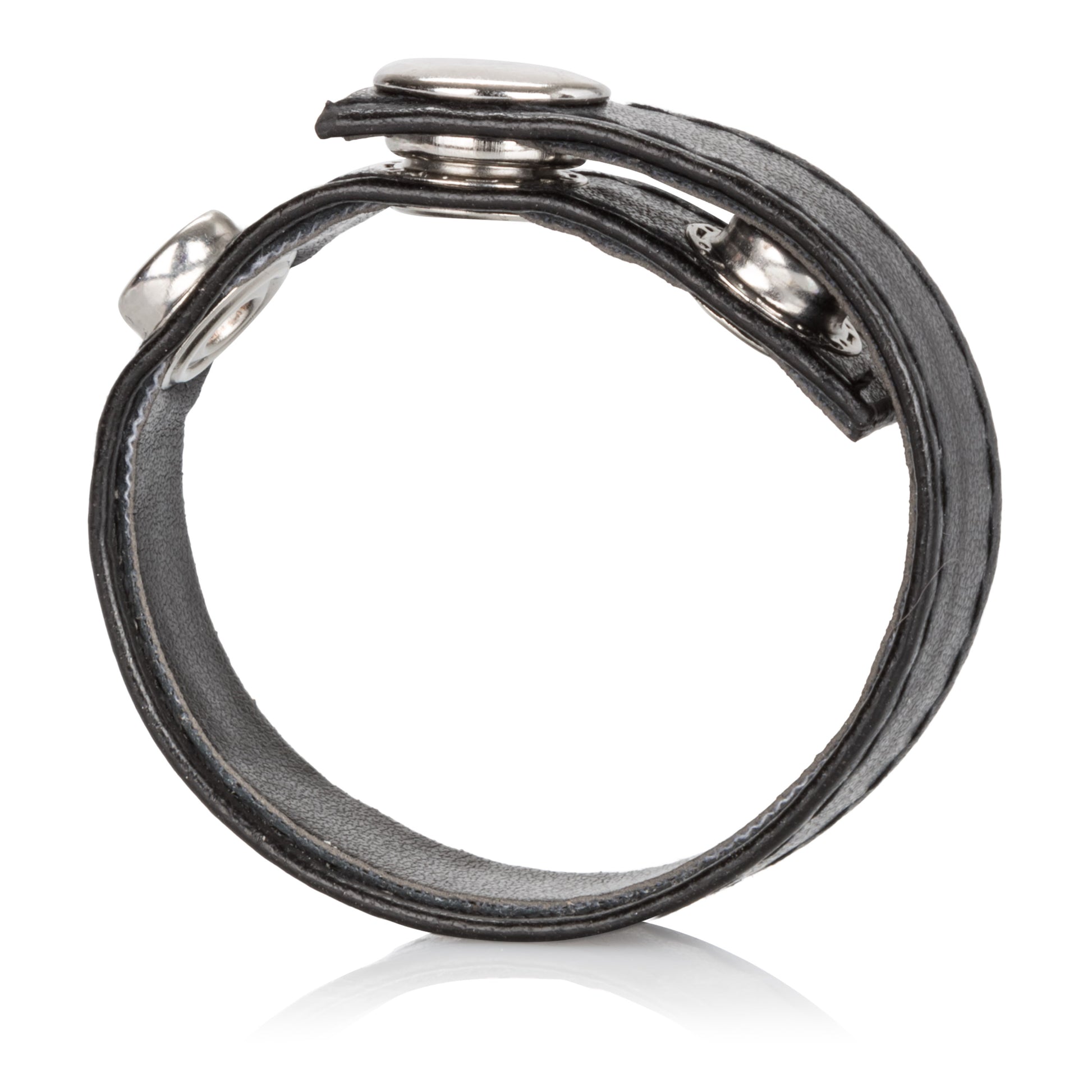 Leather Black 3-Snap Ring SE1411032