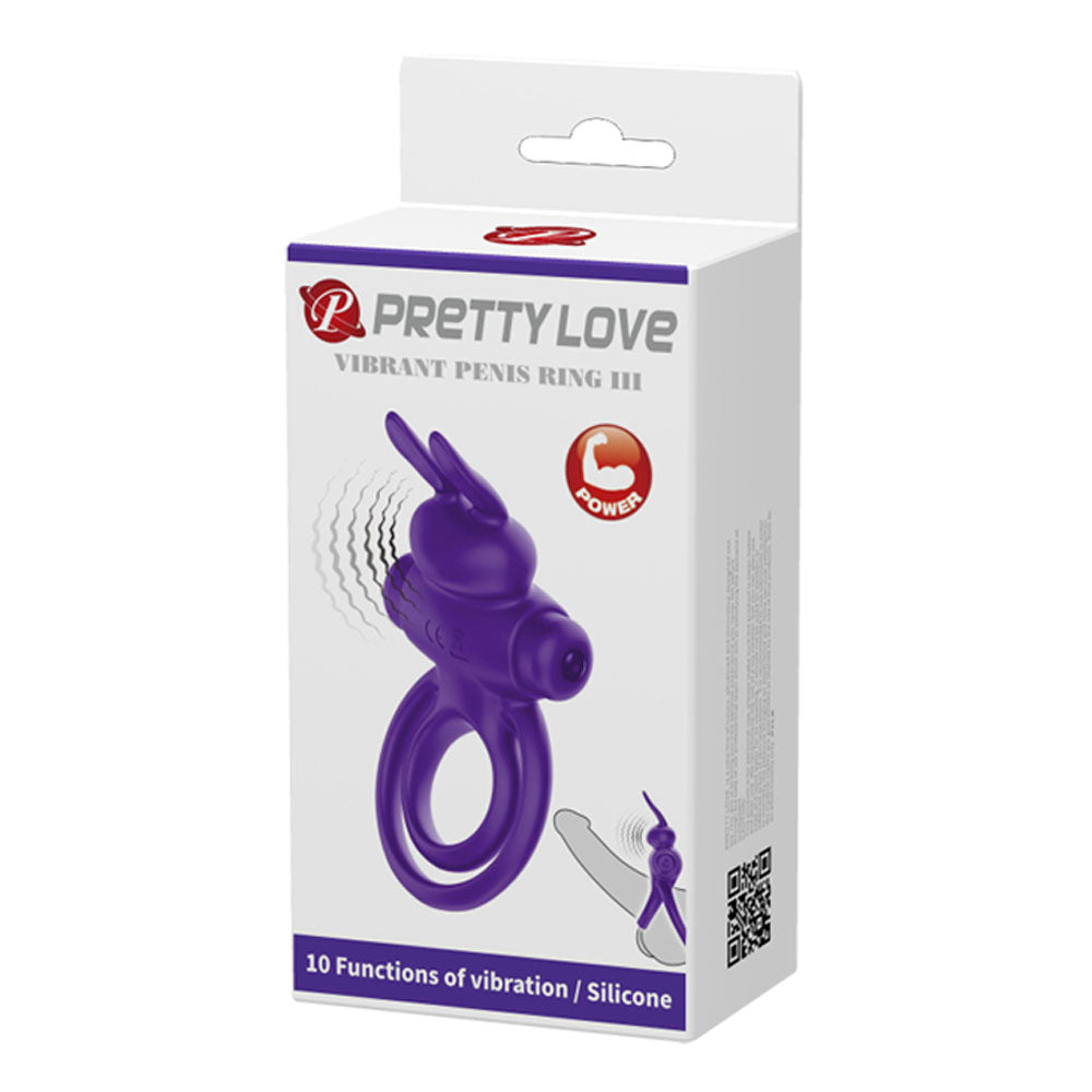 Pretty Love Vibrant Penis Ring III - Purple BI-210206-1