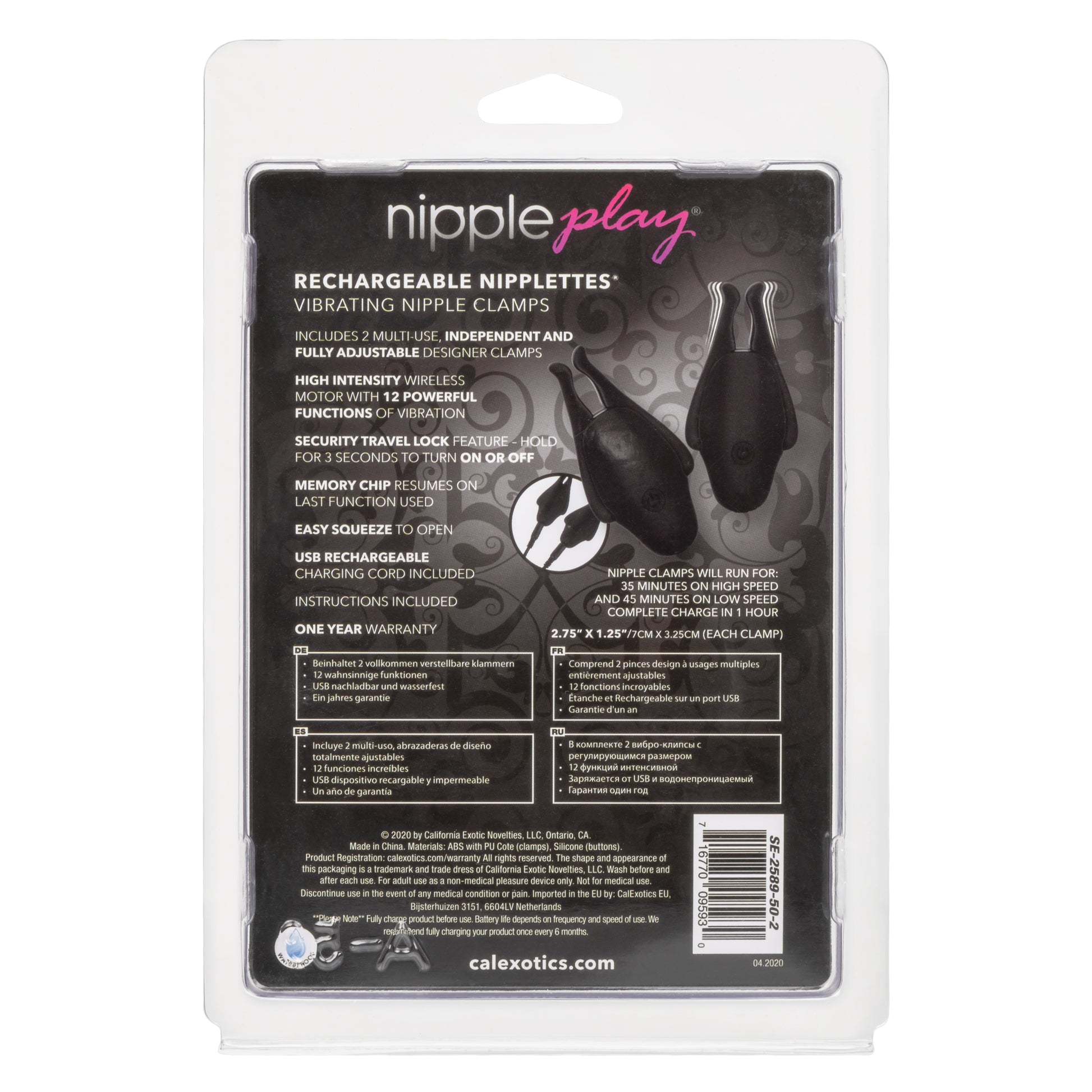 Nipple Play Rechargeable Nipplettes - Black SE2589502