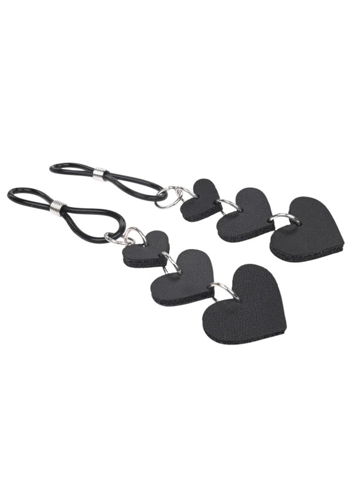 Heart Nipple Ties - Black SS09857