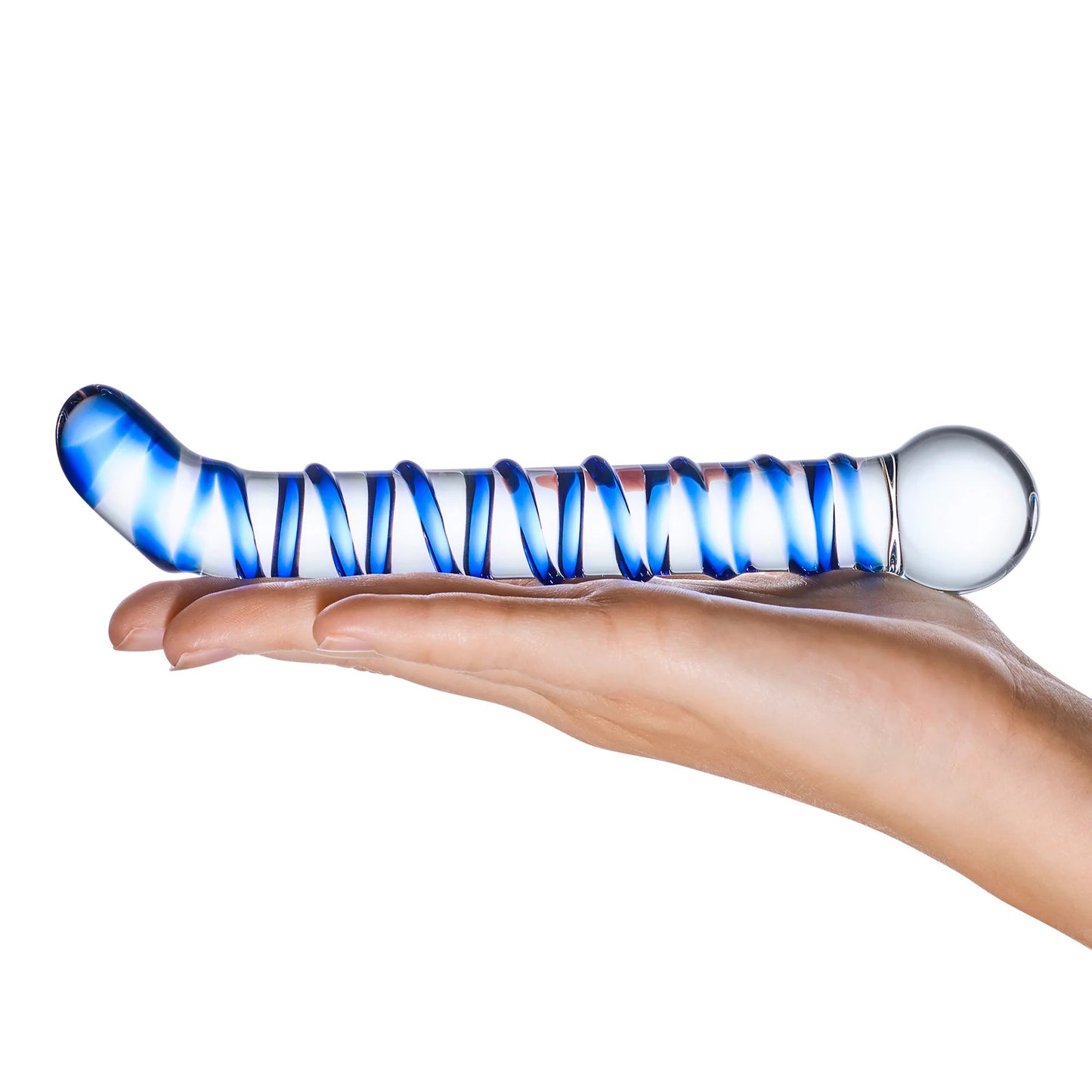 Mr. Swirly 6.5 Inch G-Spot Glass Dildo GLAS-144