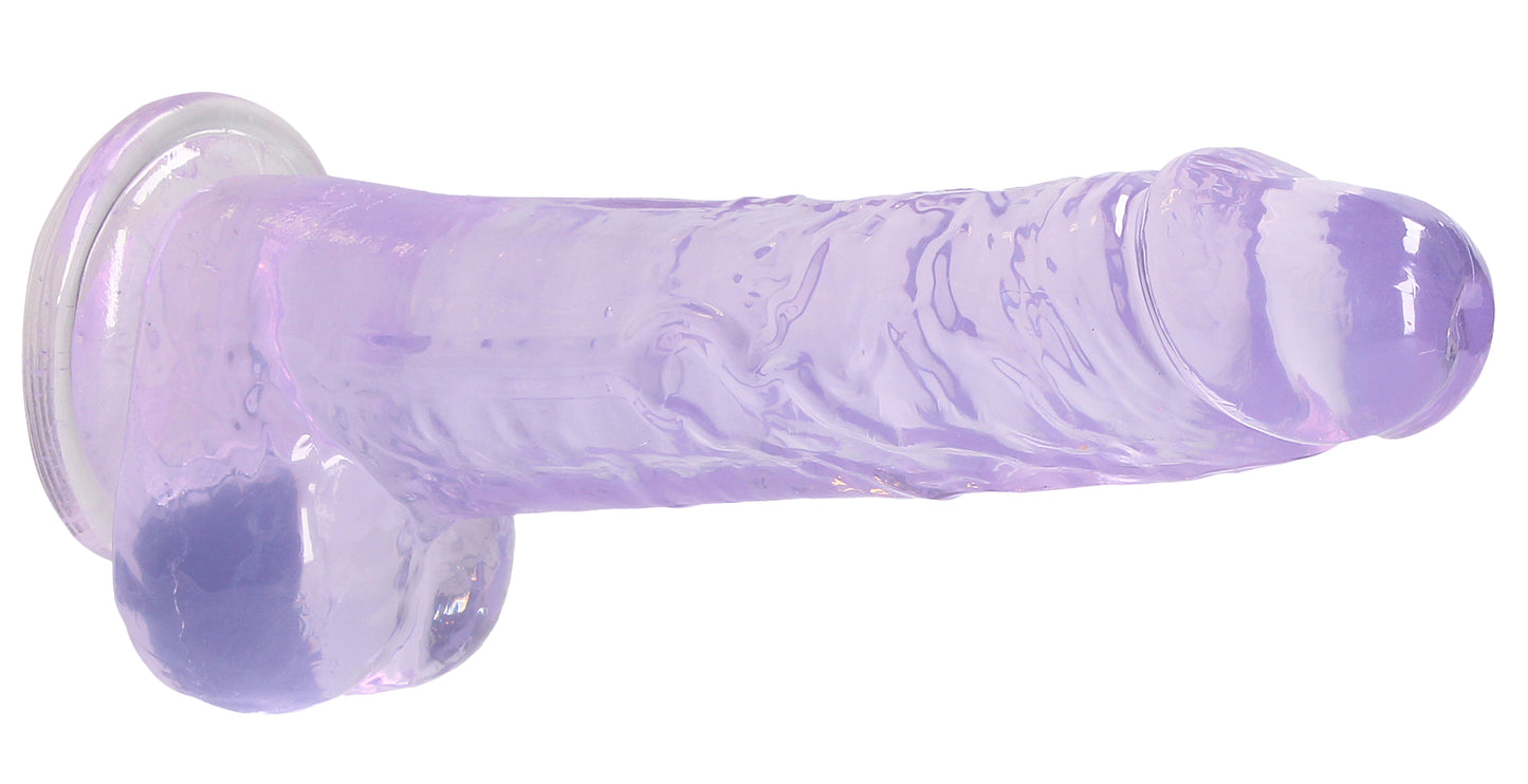 8 Inch Realistic Dildo With Balls - Purple SH-REA092PUR